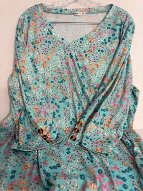 Xieerduo Floral V-Neck Blouse